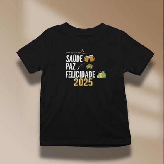 Imagem de Camiseta Adulto Masculino Estampado Ano Novo Promessas Engraçadas