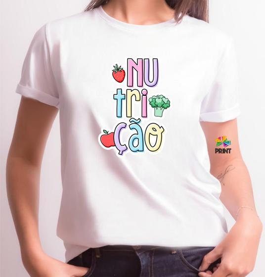 Imagem de Camiseta Adulto Nutrição  Est. Profissão Mafu - Profissões Zlprint