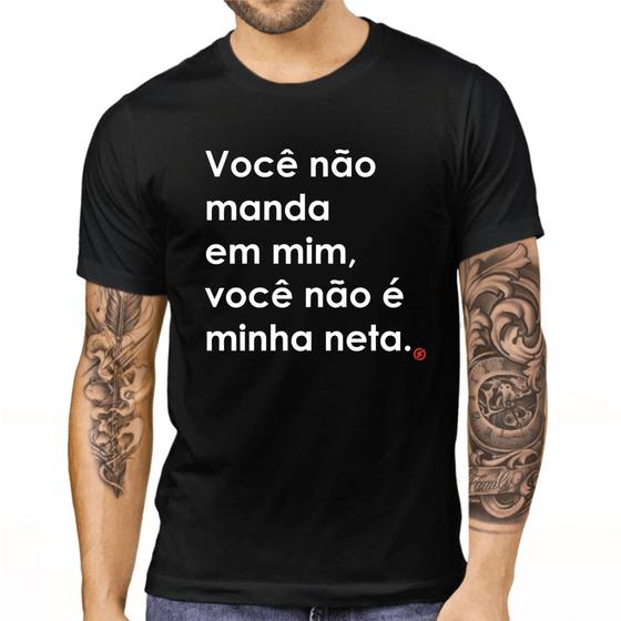 Imagem de Camiseta Adulto Preto Avó Vovó Neta Você Não Manda Em Mim Segunda Mãe