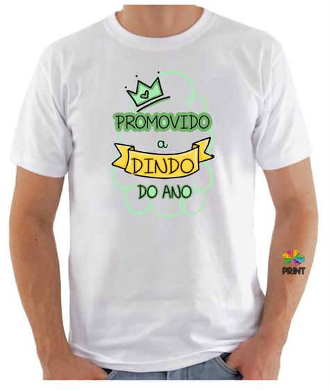 Imagem de Camiseta Adulto Promovido a DINDO do Ano Est. Verde  - Chá de Bebê Revelação Zlprint 