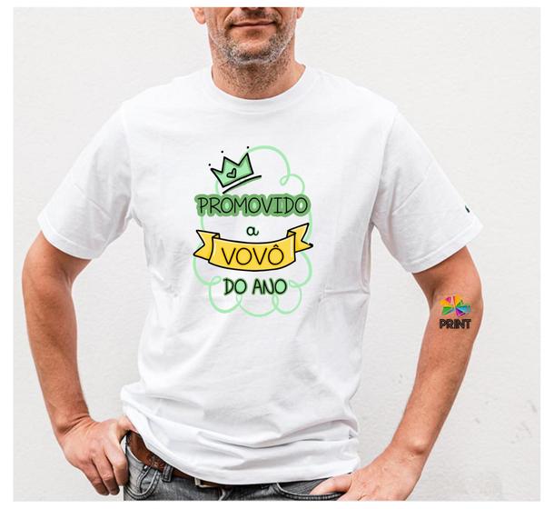 Imagem de Camiseta Adulto Promovido a VOVÔ do Ano Est. Verde  - Chá de Bebê Revelação Zlprint 
