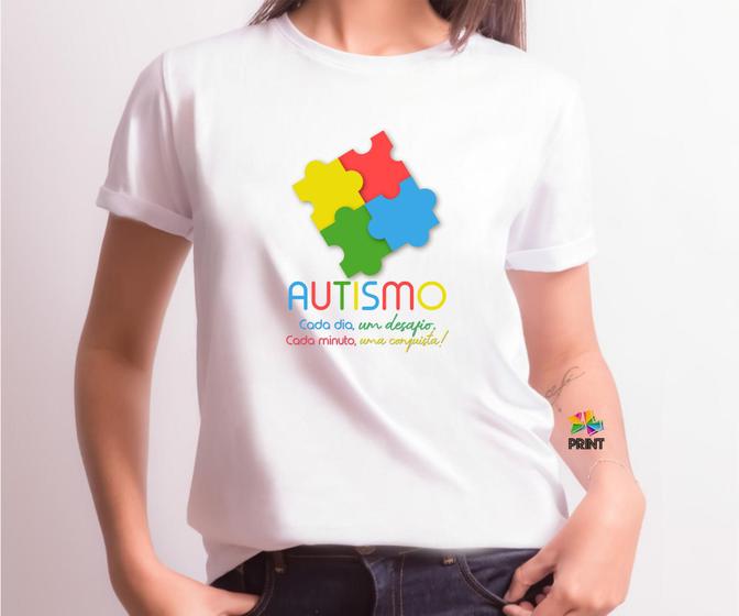 Imagem de Camiseta Adulto Unissex Autismo Cada dia um desafio - Autista Est. 5.11 Zlprint 