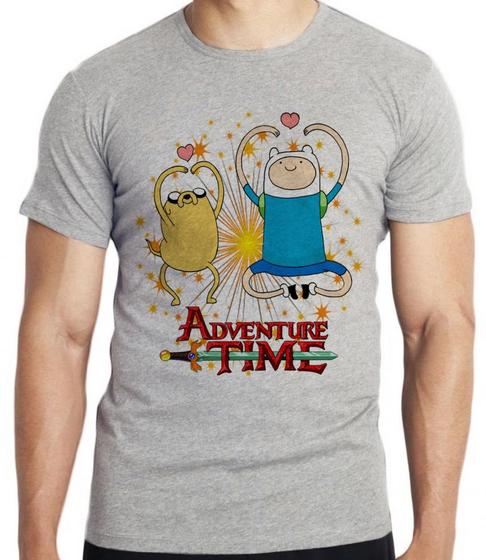 Imagem de Camiseta Adventure Time Jake Finn corações Blusa criança infantil juvenil adulto camisa tamanhos