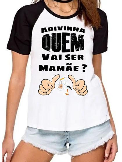 Imagem de Camiseta advinha quem vai ser mamãe camisa gestante mãe