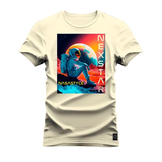 Imagem de Camiseta Agodão T-Shirt Unissex Premium Macia Estampada Nasa Style