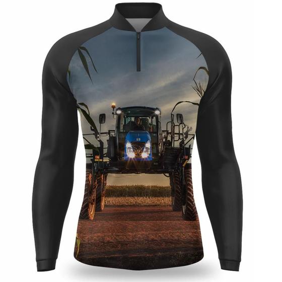 Imagem de Camiseta Agropecuaria Termica Manga Longa Agro Proteção UV50 Poliéster Camisa Agriculutura