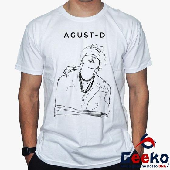 Imagem de Camiseta Agust D 100% Algodão BTS Suga K-pop Geeko