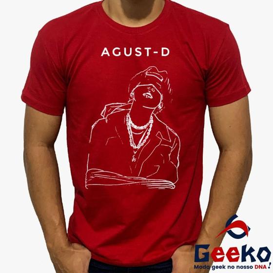 Imagem de Camiseta Agust D 100% Algodão BTS Suga K-pop Geeko
