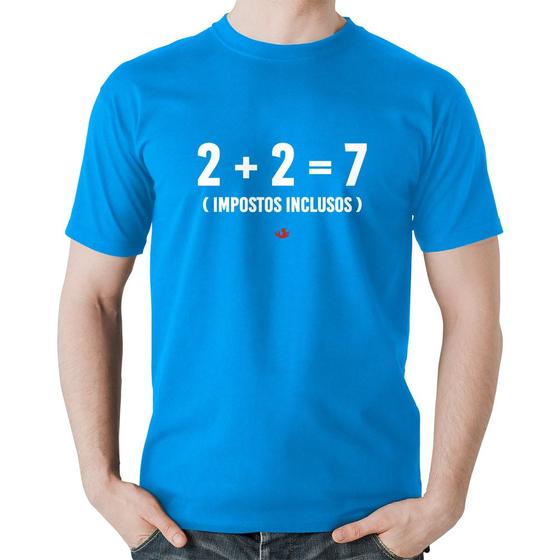 Imagem de Camiseta Algodão 2 + 2 = 7 (Impostos Inclusos) - Foca na Moda