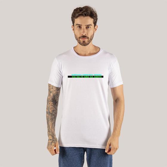 Imagem de Camiseta Algodão 30.1 Penteada Estampada Confortável Vai Na Fé