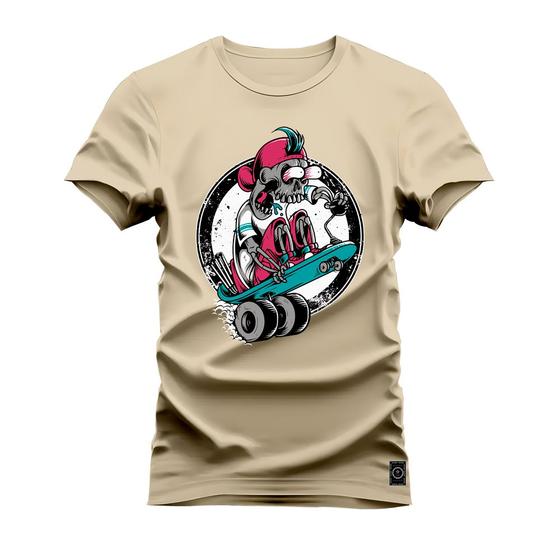 Imagem de Camiseta Algodão 30.1 Premium Estampada Skatista Boladão