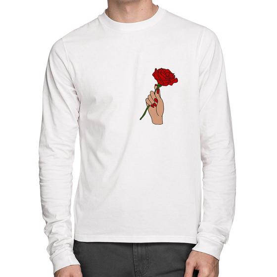 Imagem de Camiseta Algodão A Rose for you Manga Longa - Foca na Moda