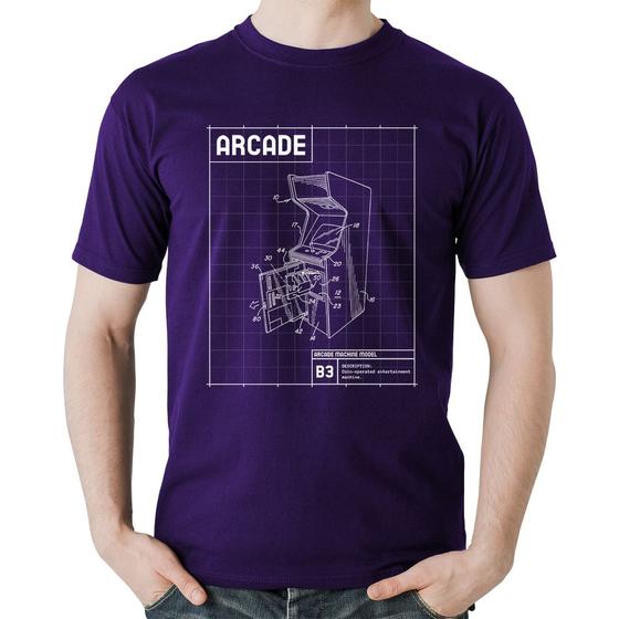 Imagem de Camiseta Algodão Arcade Fliperama Projeto - Foca na Moda