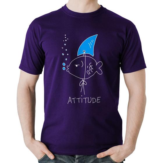 Imagem de Camiseta Algodão Atitude Peixe Tubarão - Foca na Moda