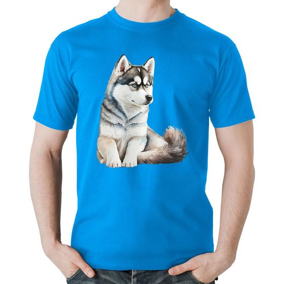 Imagem de Camiseta Algodão Cachorro Husky Siberiano - Foca na Moda