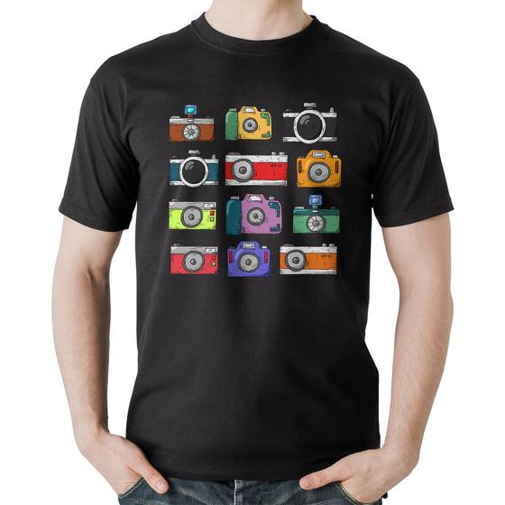 Imagem de Camiseta Algodão Câmeras Retrô - Foca na Moda