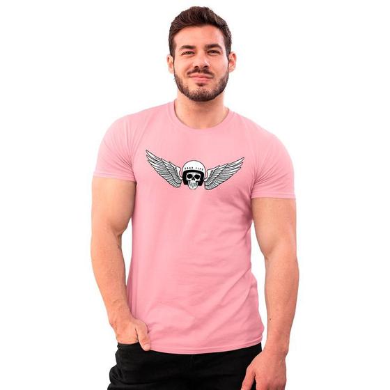 Imagem de Camiseta Algodão Caveira de Capacete Com Assas Radical