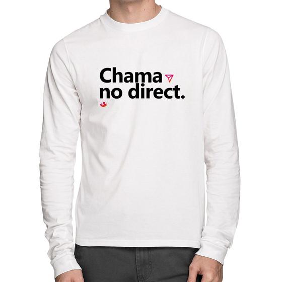 Imagem de Camiseta Algodão Chama no direct Manga Longa - Foca na Moda