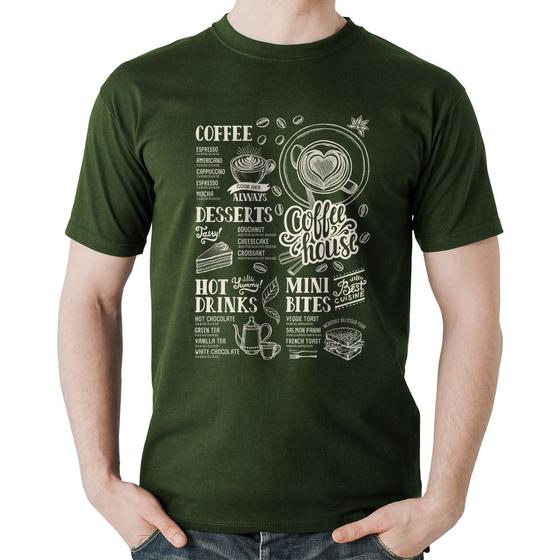 Imagem de Camiseta Algodão Coffee House Vintage - Foca na Moda