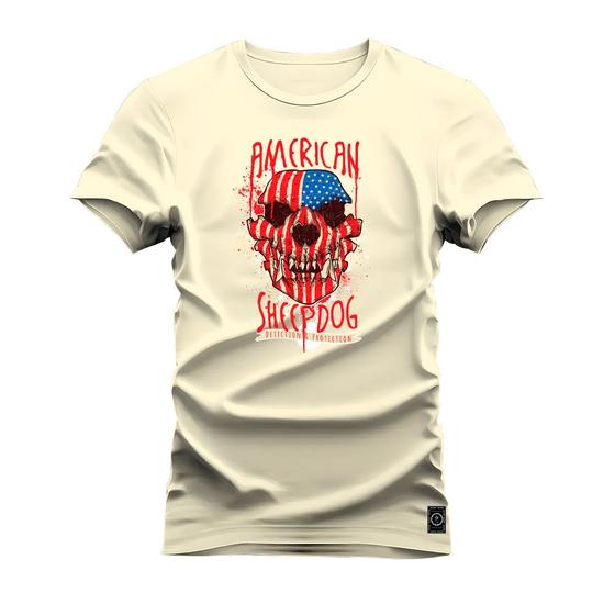 Imagem de Camiseta Algodão Confortável Estampada Gola Redonda Sheep Dog