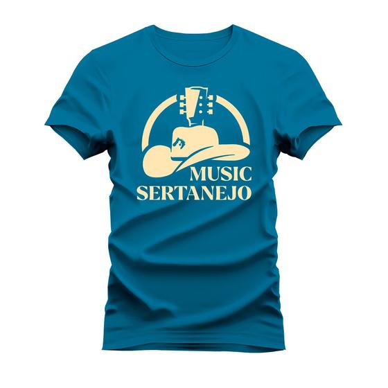 Imagem de Camiseta Algodão Confortável Malha Mácia Estampada Music Sertanejo