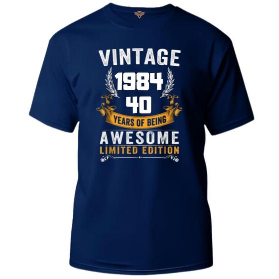Imagem de Camiseta algodão cronológica -Vintage 1984 40 anos
