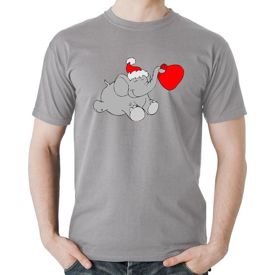 Imagem de Camiseta Algodão Elefante Noel - Foca na Moda