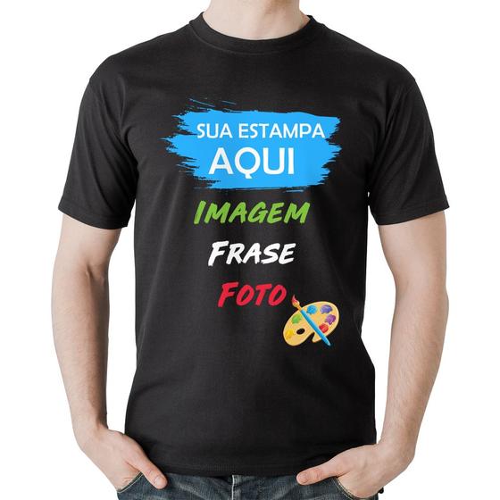 Imagem de Camiseta Algodão Estampa Personalizada (Imagem, frase ou foto) - Foca na Moda