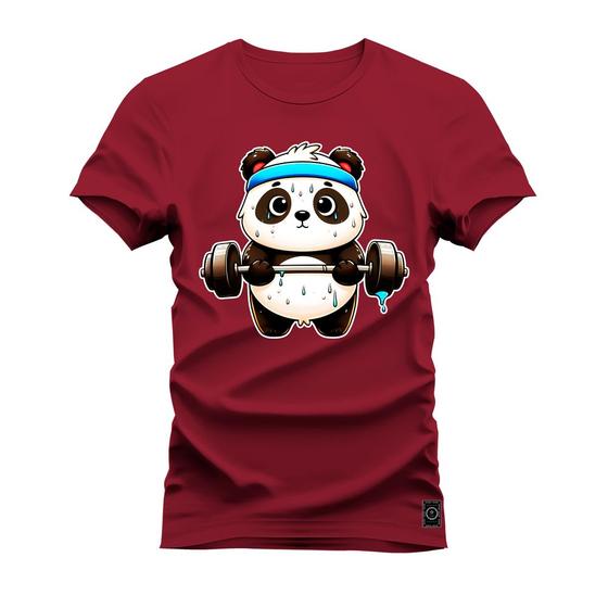 Imagem de Camiseta Algodão Estampada Moda StreetWear Panda Fitness