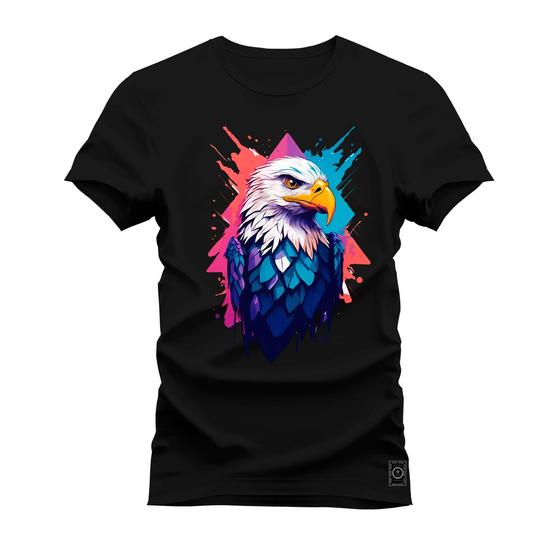 Imagem de Camiseta Algodão Estampada Premium Aguia Aquarela