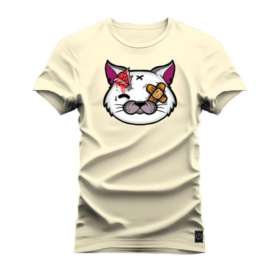 Imagem de Camiseta Algodão Estampada Unissex Nexstar Varias Cores Gato Machucado