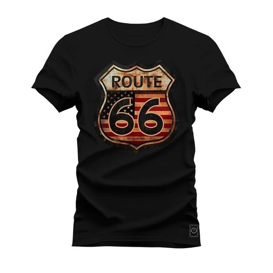 Imagem de Camiseta Algodão Estampada Unissex Nexstar Varias Cores Route 66