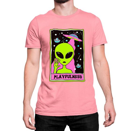 Imagem de Camiseta Algodão ET Extraterrestre Ovni Abduzindo Seres