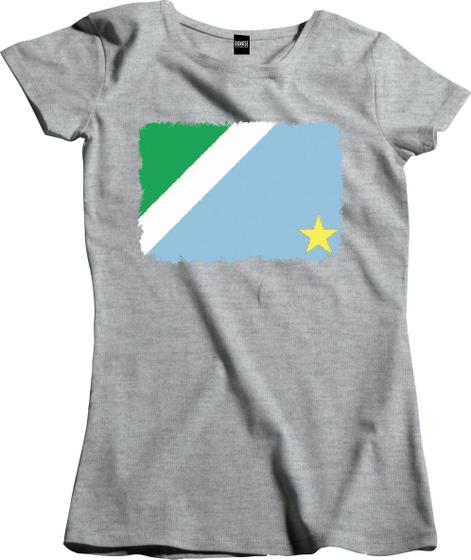 Imagem de Camiseta Algodão Feminina Bandeira Estado do Mato Grosso do Sul Aquarela