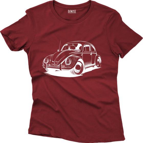 Imagem de Camiseta Algodão Feminina Carros Fusca classico