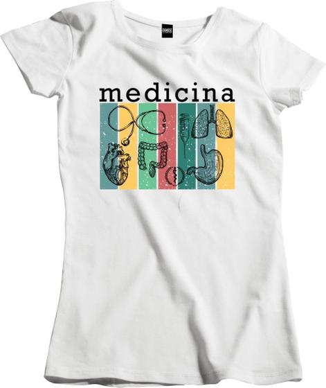 Imagem de Camiseta Algodão Feminina Curso profissção Vintage Medicina