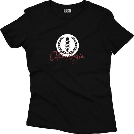 Imagem de Camiseta Algodão Feminina Odontologia logo Círculo