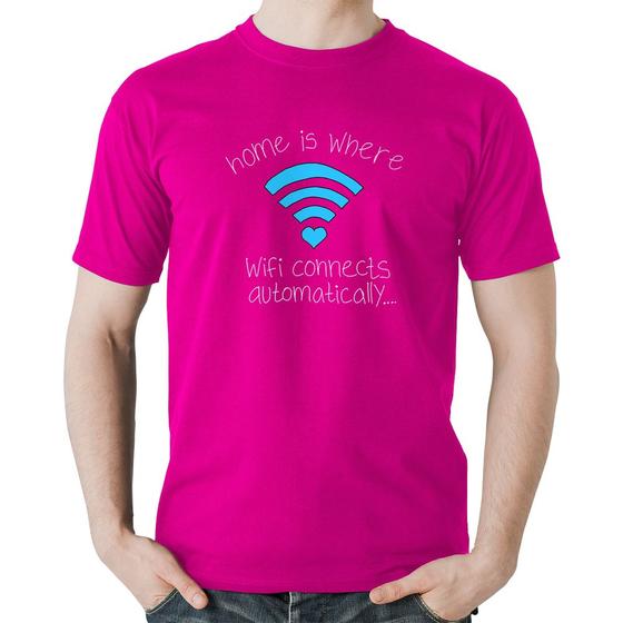 Imagem de Camiseta Algodão Home Is Where Wifi Connects Automatically - Foca na Moda