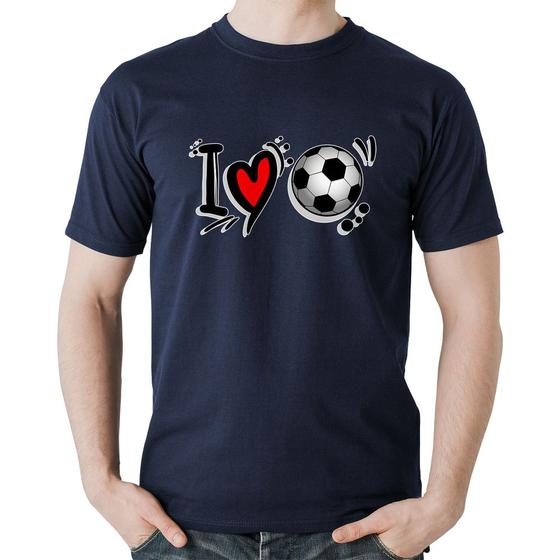 Imagem de Camiseta Algodão I Love Futebol - Foca na Moda