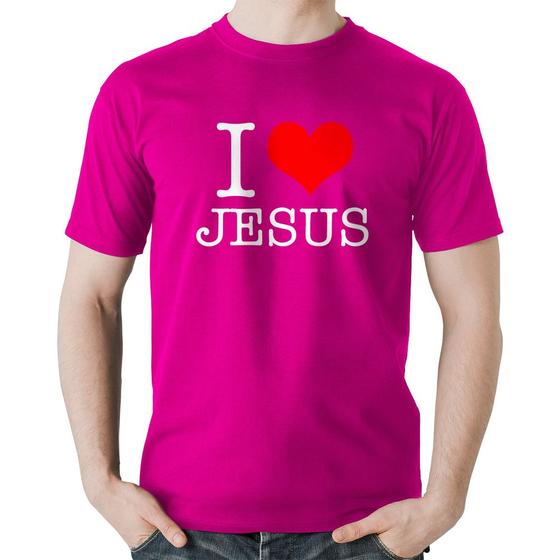 Imagem de Camiseta Algodão I Love Jesus - Foca na Moda