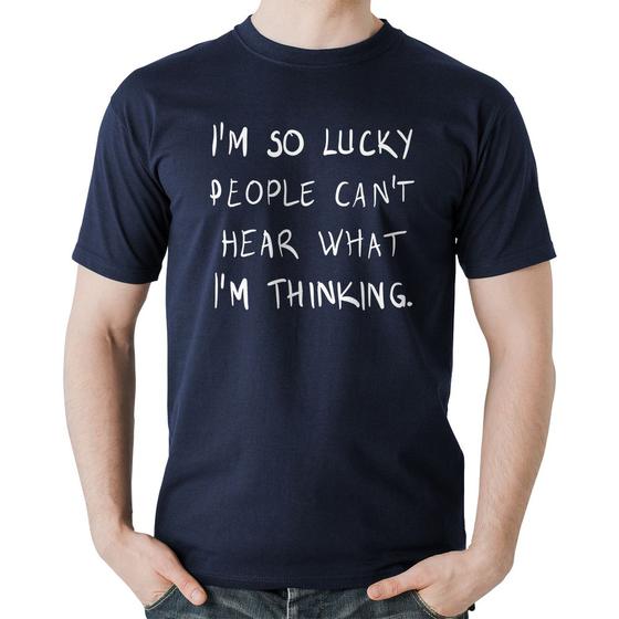 Imagem de Camiseta Algodão I'm so Lucky  - Foca na Moda