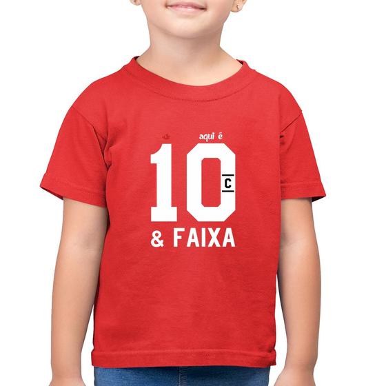 Imagem de Camiseta Algodão Infantil Aqui é 10 e Faixa - Foca na Moda