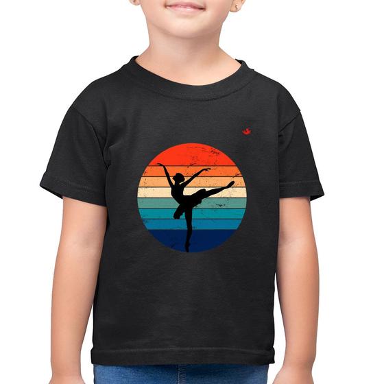 Imagem de Camiseta Algodão Infantil Ballet Vintage Sunset - Foca na Moda