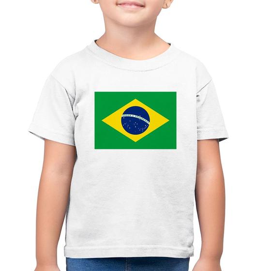 Imagem de Camiseta Algodão Infantil Bandeira Brasil - Foca na Moda