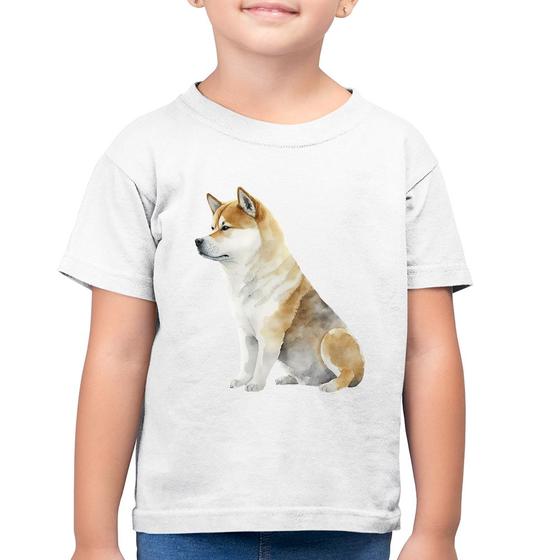Imagem de Camiseta Algodão Infantil Cachorro Shiba Inu - Foca na Moda