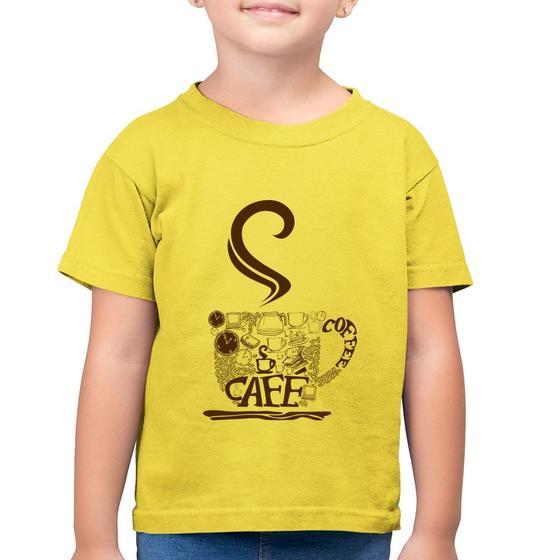 Imagem de Camiseta Algodão Infantil Café Coffee - Foca na Moda