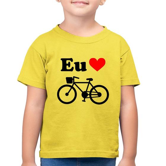 Imagem de Camiseta Algodão Infantil Eu Amo Bicicleta - Foca na Moda