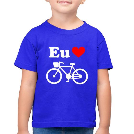 Imagem de Camiseta Algodão Infantil Eu Amo Bicicleta - Foca na Moda