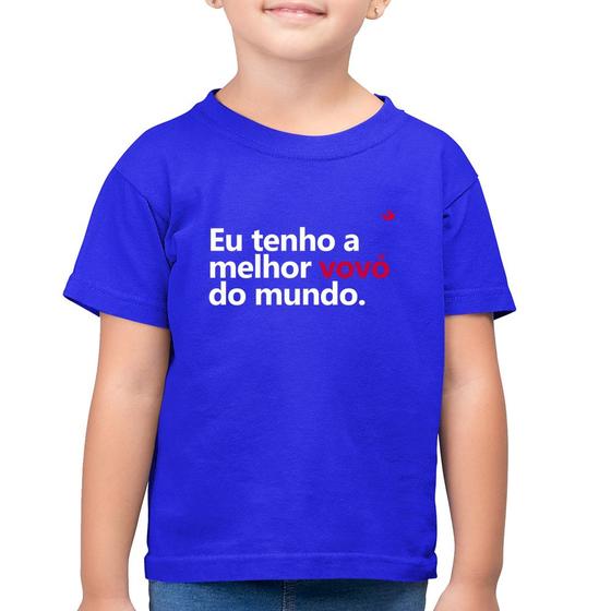 Imagem de Camiseta Algodão Infantil Eu tenho a melhor vovó do mundo - Foca na Moda