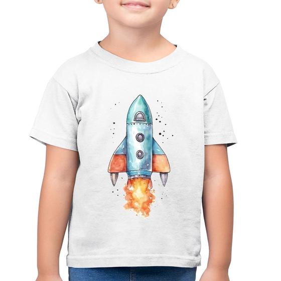 Imagem de Camiseta Algodão Infantil Foguete - Foca na Moda